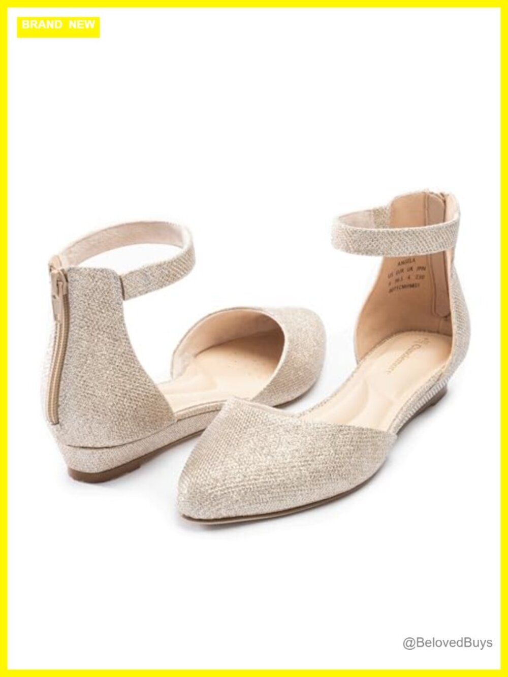 Women Wedge Flats Ankle Strap Pointed Toe Faux Leather Dress Shoes Work